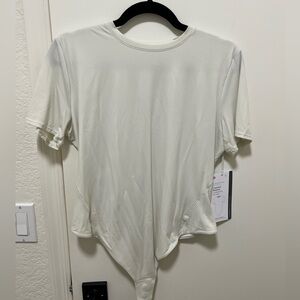 Seriously Soft Nulu White Crewneck Bodysuit size xl tags attached